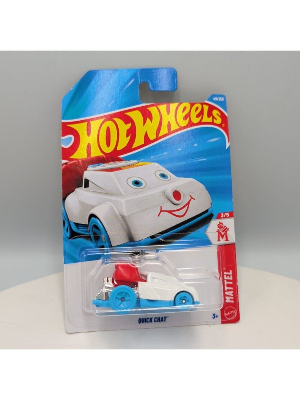 2026 Hot Wheels Quick Chat 49/250 HW Mattel JJJ18 3/5 Red & White Top NEW